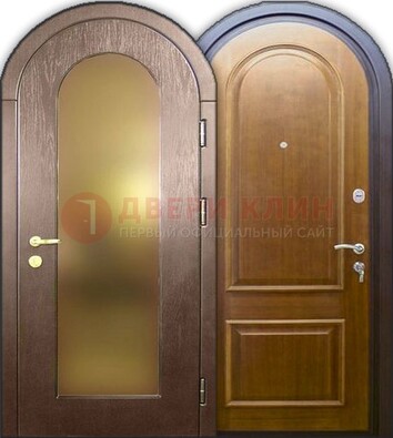 Металлическая арочная дверь ДА-12 в банк в Коломне