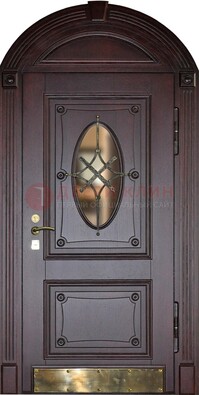 Арочная металлическая дверь с виноритом ДА-38 в Коломне