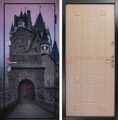 Входная металлическая дверь с фотопечатью замка ДФ-38 в Коломне