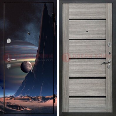 Стальная дверь с фотопечатью космоса ДФ-49 в Коломне