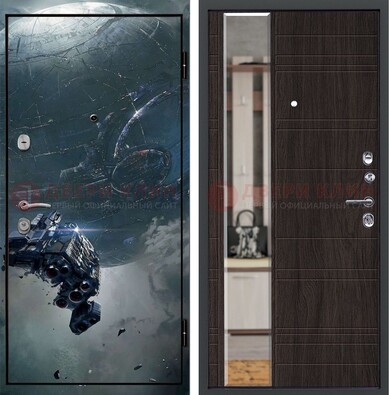 Железная дверь с фотопечатью космической фантастики ДФ-51 в Коломне