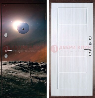 Стальная дверь с фотопечатью планет ДФ-8 в Коломне