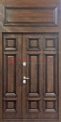 Классическая входная дверь с верхней фрамугой ДФГ-15 в Коломне