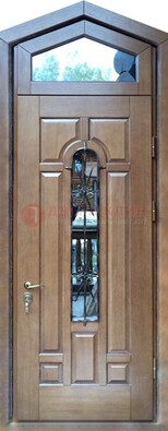Железная дверь Винорит с фрамугой для частного дома ДФГ-34 в Коломне