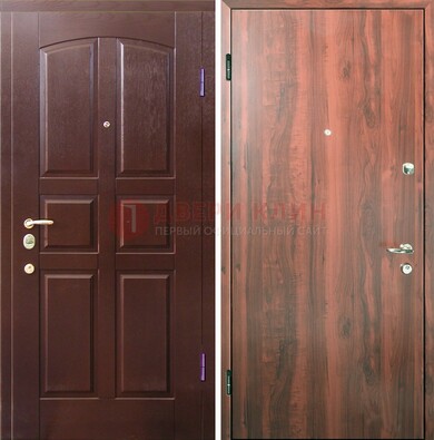 Офисная входная дверь с МДФ ламинат внутри ДМ-101 в Коломне