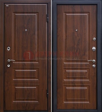 Темная металлическая дверь с МДФ ДМ-140 в Коломне