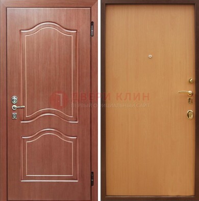 Входная дверь отделанная МДФ и ламинатом внутри ДМ-159 в Коломне