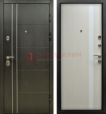 Морозостойкая темная металлическая дверь с МДФ ДМ-164 в Коломне