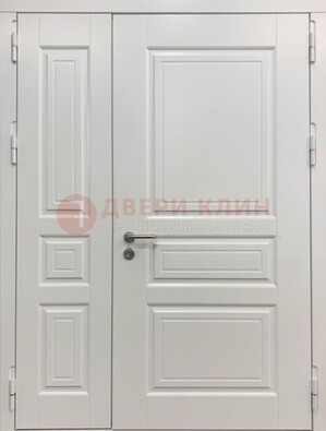 Полуторная светлая металлическая дверь с МДФ ДМ-336 в Коломне