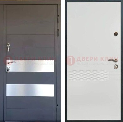 Металлическая дверь МДФ темная и светлая ДМ-420 в Коломне