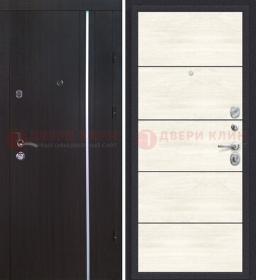 Металлическая современная дверь с МДФ ДМ-483 в Коломне