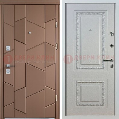 Квартирная стальная дверь с разными панелями МДФ ДМ-496 в Коломне