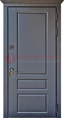 Тёмная входная дверь для коттеджа с МДФ ДМ-528 в Коломне