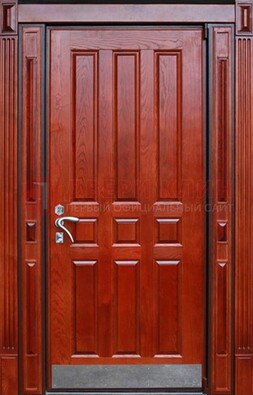 Красная входная дверь для улицы с МДФ ДМ-532 в Коломне