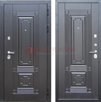 Декоративная серая металлическая дверь с МДФ ДМ-57 в Коломне