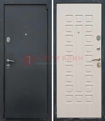 Черная металлическая дверь с порошковым покрытием ДП-101 в Перми