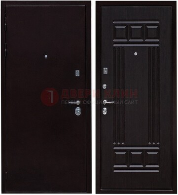 Темная стальная дверь с порошковым напылением ДП-140 в Коломне