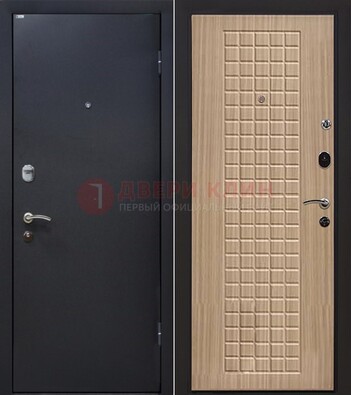 Черная металлическая дверь с порошковым покрытием ДП-157 в Коломне