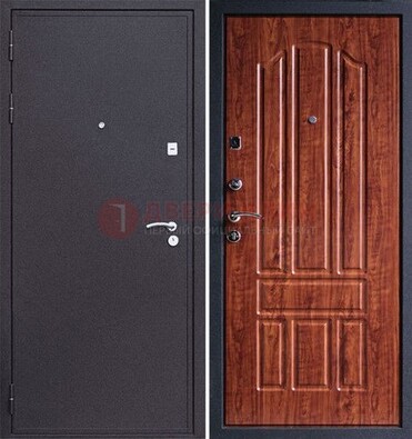 Темная стальная дверь с порошковым напылением ДП-188 в Волхове