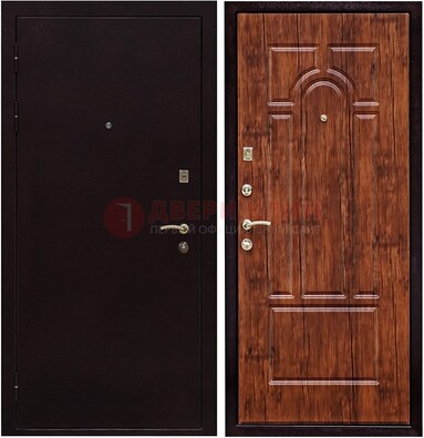 Темная железная дверь с порошковым покрытием ДП-194 в Перми
