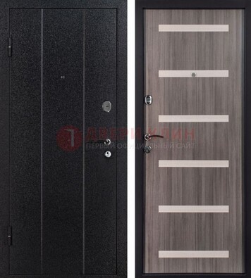 Черная стальная дверь с порошковым окрасом ДП-199 в Коломне