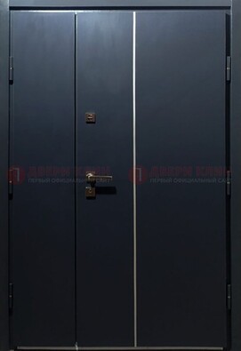 Темная металлическая дверь с порошковым покрытием ДП-220 в Коломне