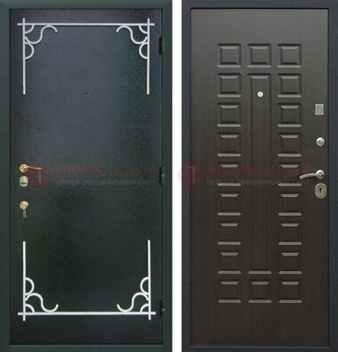 Входная дверь с порошковым покрытием Антик медь/Венге ДП-223 в Коломне