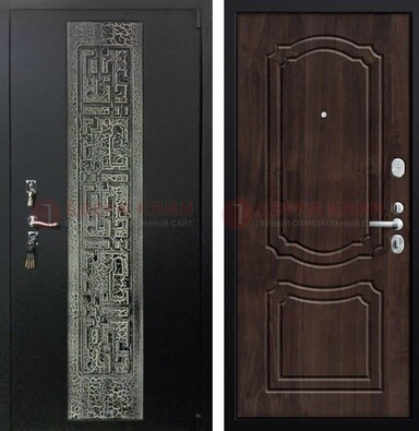 Входная дверь с порошковым покрытием медный антик МДФ внутри ДП-224 в Коломне