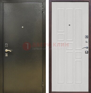Входная дверь Темное серебро с порошковой отделкой и терморазрывом МДФ ДП-282 в Коломне