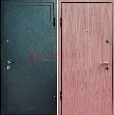 Черная входная дверь с порошковым покрытием ДП-32 в Коломне