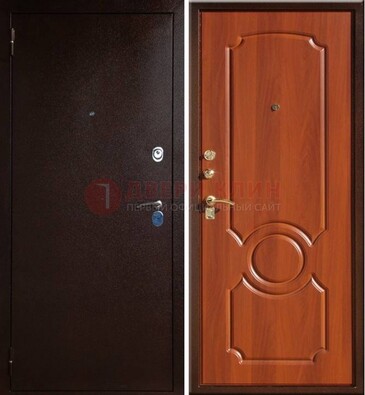 Темная железная дверь с порошковым напылением ДП-46 в Коломне
