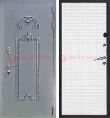Черная входная дверь с порошковым покрытием ДП-67 в Омске
