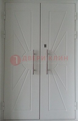 Парадная двухстворчатая дверь с фрезерованным МДФ ДПР-14 в Коломне