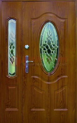 Парадная дверь со стеклянными вставками ДПР-73 для дома в Коломне