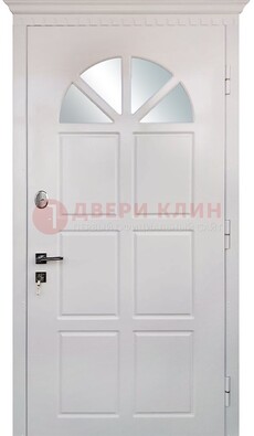 Светлая железная дверь со стеклом ДС-29 в Коломне