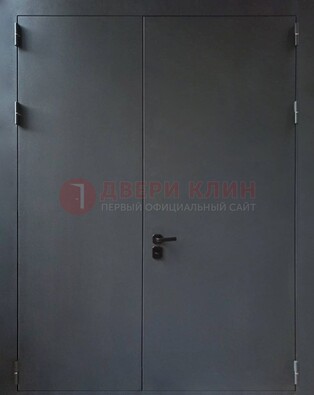 Черная распашная тамбурная дверь Порошок ДТМ-46 в Коломне