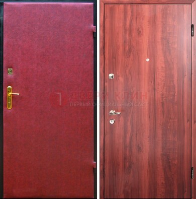 Красная входная дверь с винилискожей ДВ-30 в Коломне