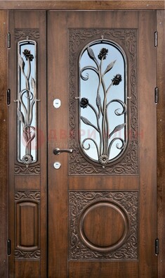 Железная дверь с виноритом и ковкой ДВТ-180 в Коломне