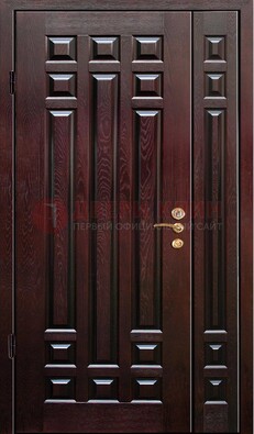 Коричневая металлическая дверь с виноритом ДВТ-20 в Коломне