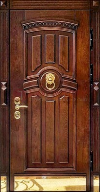 Входная дверь с виноритом в коричневом цвете ДВТ-236 в Коломне