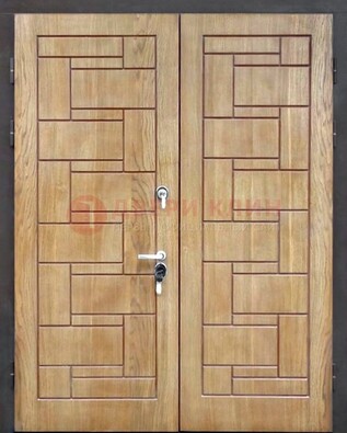 Светло-коричневая стальная дверь с виноритом ДВТ-245 в Коломне