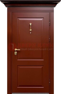 Красная железная дверь винорит для частного дома ДВТ-251 в Коломне