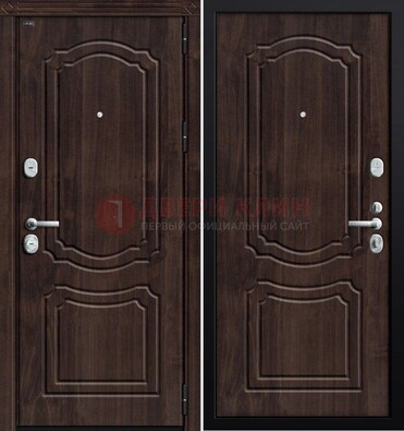 Темная входная дверь с МДФ ДМ-2222 в Коломне