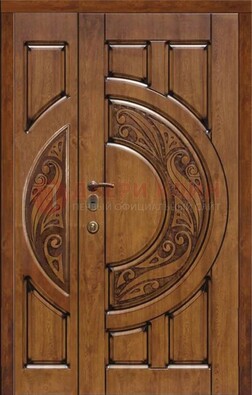 Коричневая входная дверь с виноритом ДВТ-5 в Коломне