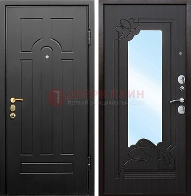 Входная стальная дверь с МДФ Венге и зеркалом ДЗ-56 в Коломне