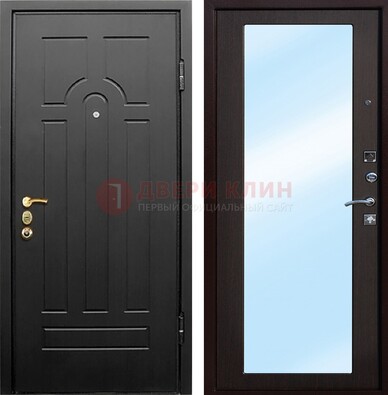 Входная металлическая филенчатая дверь с зеркалом ДЗ-59 в Коломне